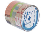 CL45204-01 Set 3 rubans adhesifs masking tape washi graffiti A couleurs assorties Classiky s - Article1