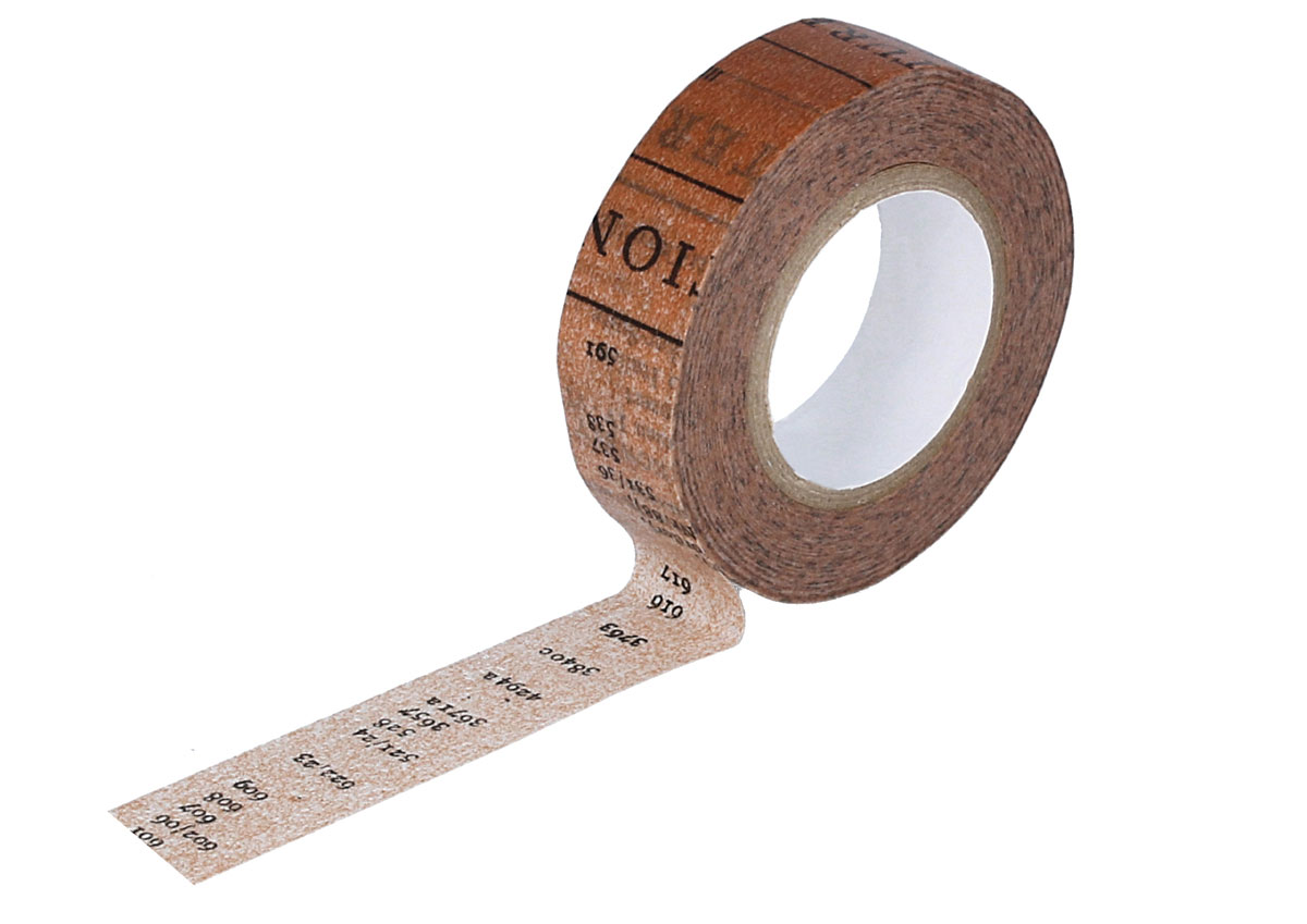 CL45206-20 Cinta adhesiva masking tape washi old book marron Classiky s