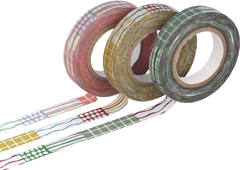 CL45322-07 Set 3 cintas adhesivas masking tape washi textile colores surtidos Classiky s - Ítem