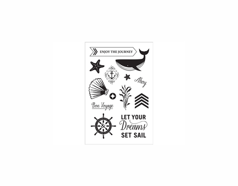 CL842 Set 13 sellos acrilicos transparentes Set Sail Hero arts