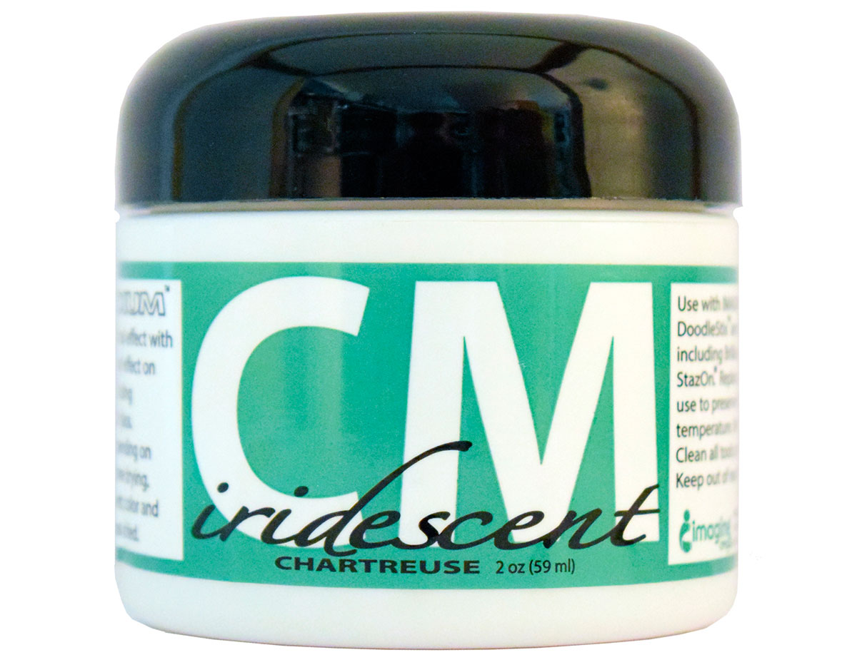 CM-IRI-004 Pintura 3D iridiscente verde amarillo Creative Medium