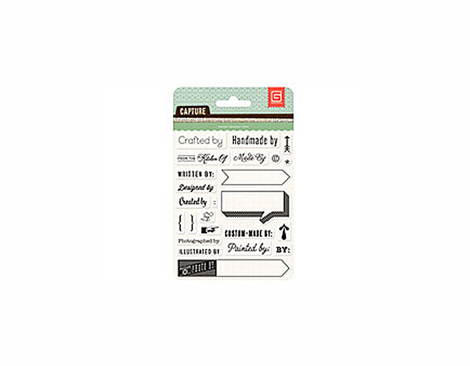 CPT-4407 CAPTURE 2- ACRYLIC STAMP - GIVE CREDIT Basic Grey