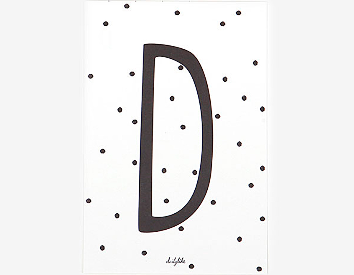 DAC10 Tarjeta postal alphabet D Dailylike