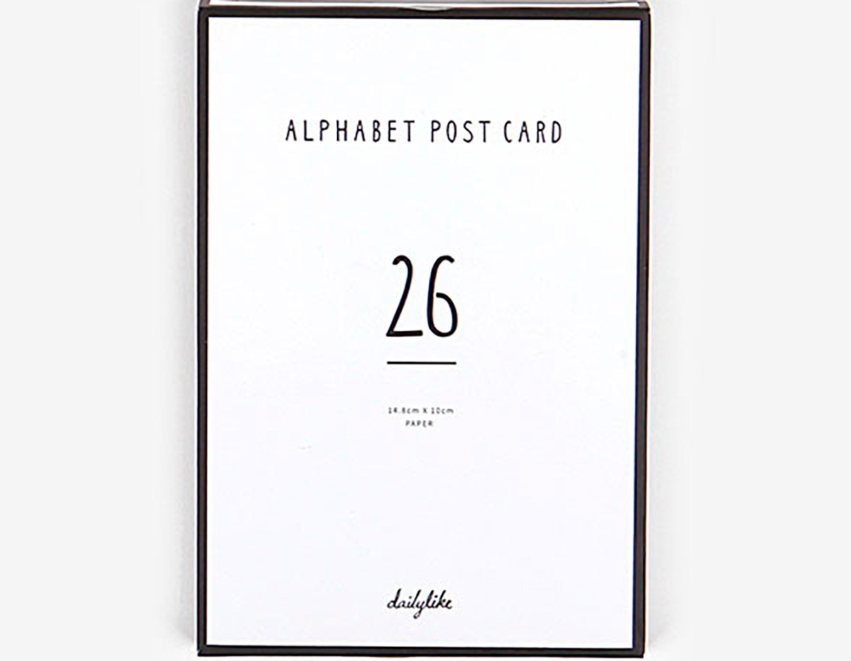 DAC35 Set 26 tarjetas postales alphabet Dailylike