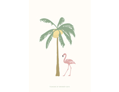DAC86 Tarjeta ilustracion flamingo Dailylike - Ítem