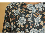 DDF398 DDF398-3 Tissu coton vintage flower blue tissage oxford Dailylike - Article2