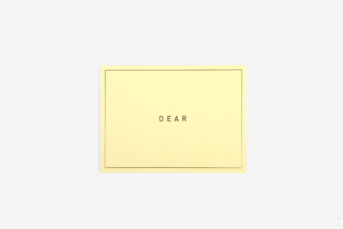 DFC01 Carte de souhaits jaune dear Dailylike