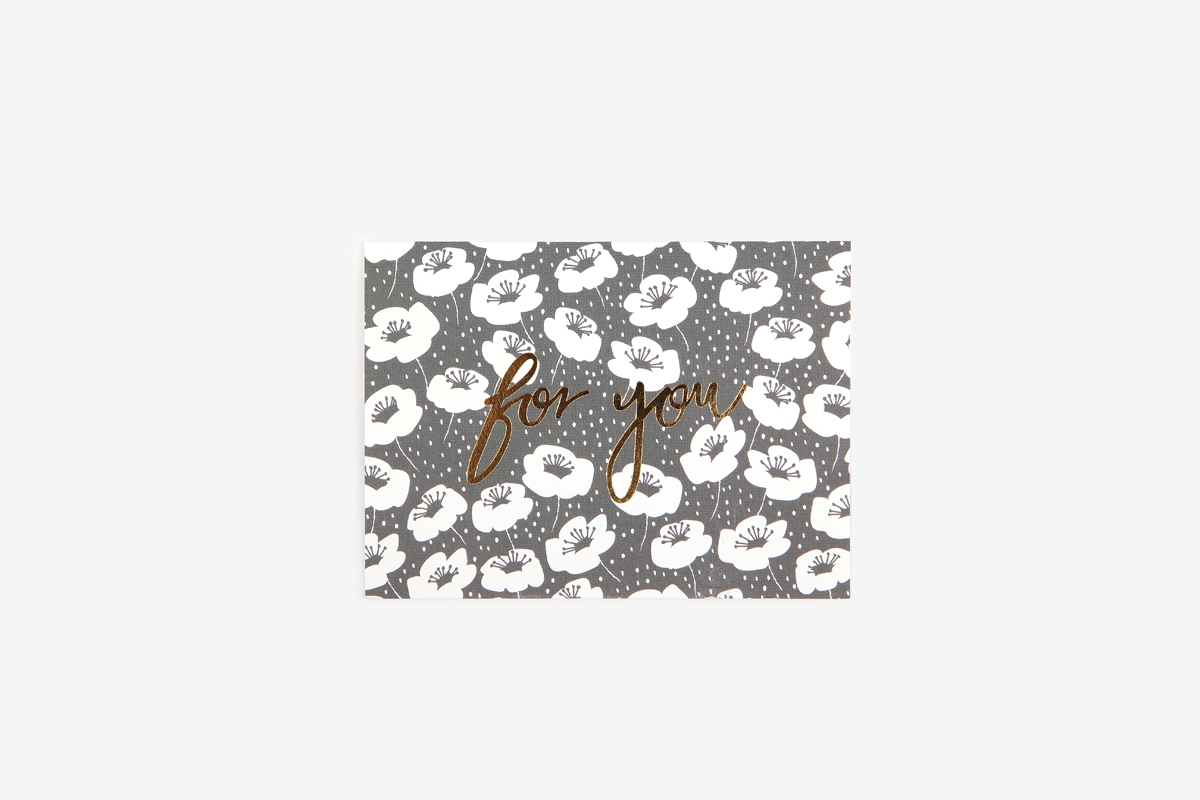 DFC10 Carte de souhaits gris anemone for you Dailylike