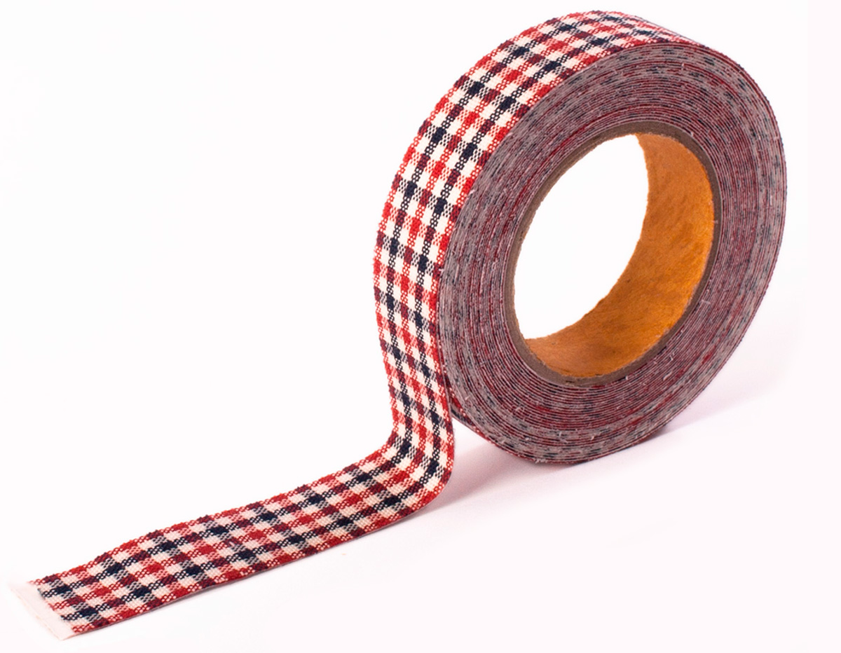 DFTC06 Cinta adhesiva algodon gingham check redmix Dailylike