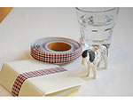 DFTC06 Cinta adhesiva algodon gingham check redmix Dailylike - Ítem2