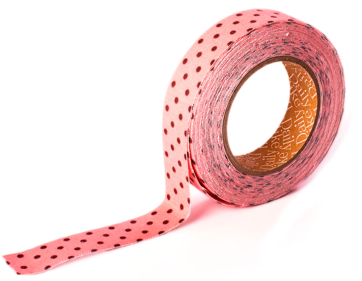 DFTD02 Cinta adhesiva algodon dot pink Dailylike