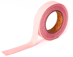 DFTS01 Ruban adhesif coton stripe 1 pink Dailylike - Article