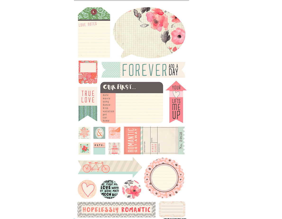 DHT-5062 Pegatinas formas DEAR HEART Basic Grey