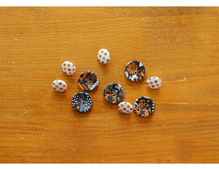 DLB20 Set 10 boutons coton holy night Dailylike - Article