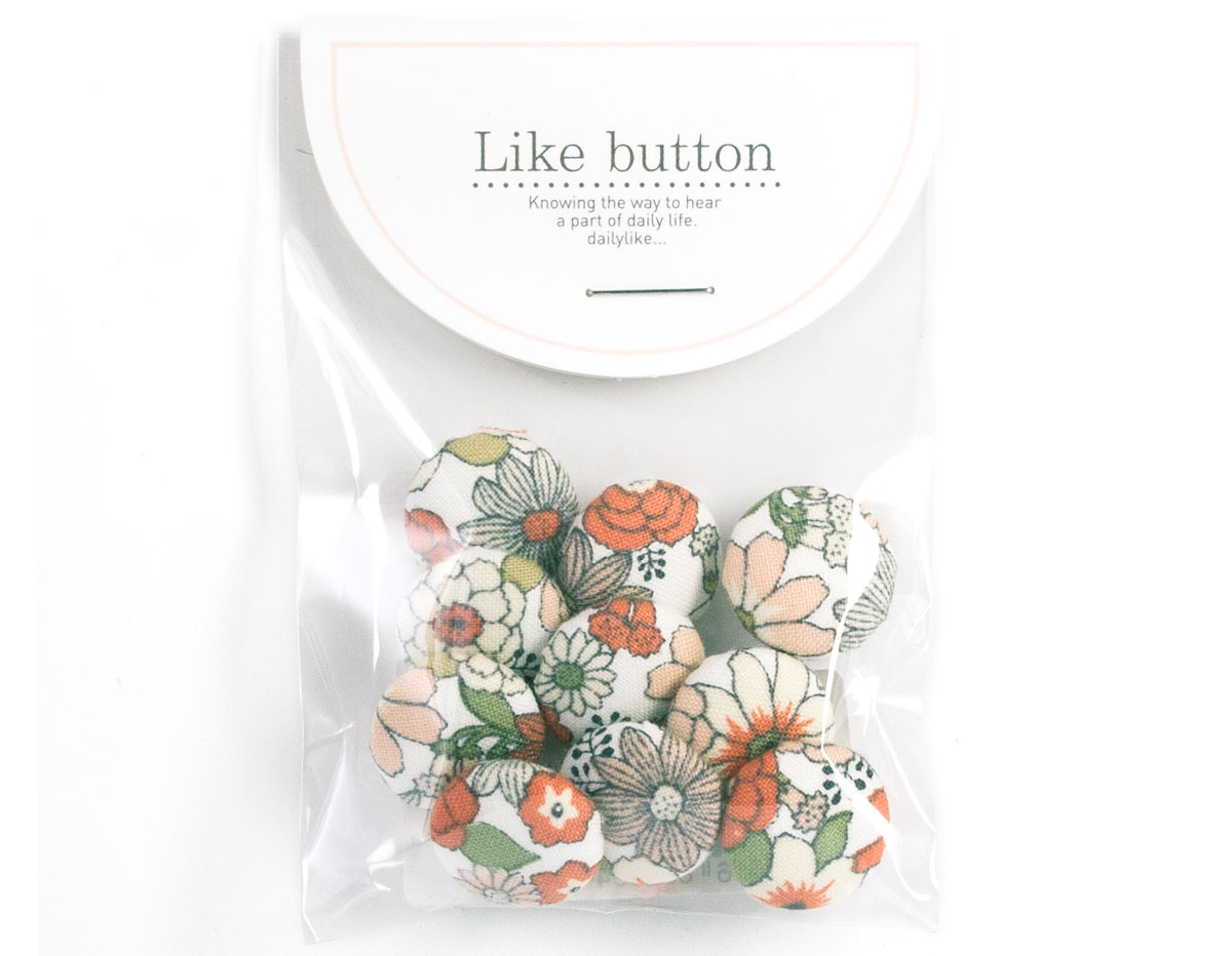 DLB49 Set 10 boutons coton garden assortis Dailylike