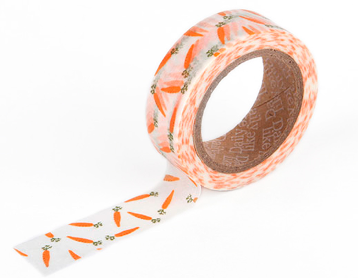 DMT1S17 Cinta adhesiva masking tape washi carrot Dailylike