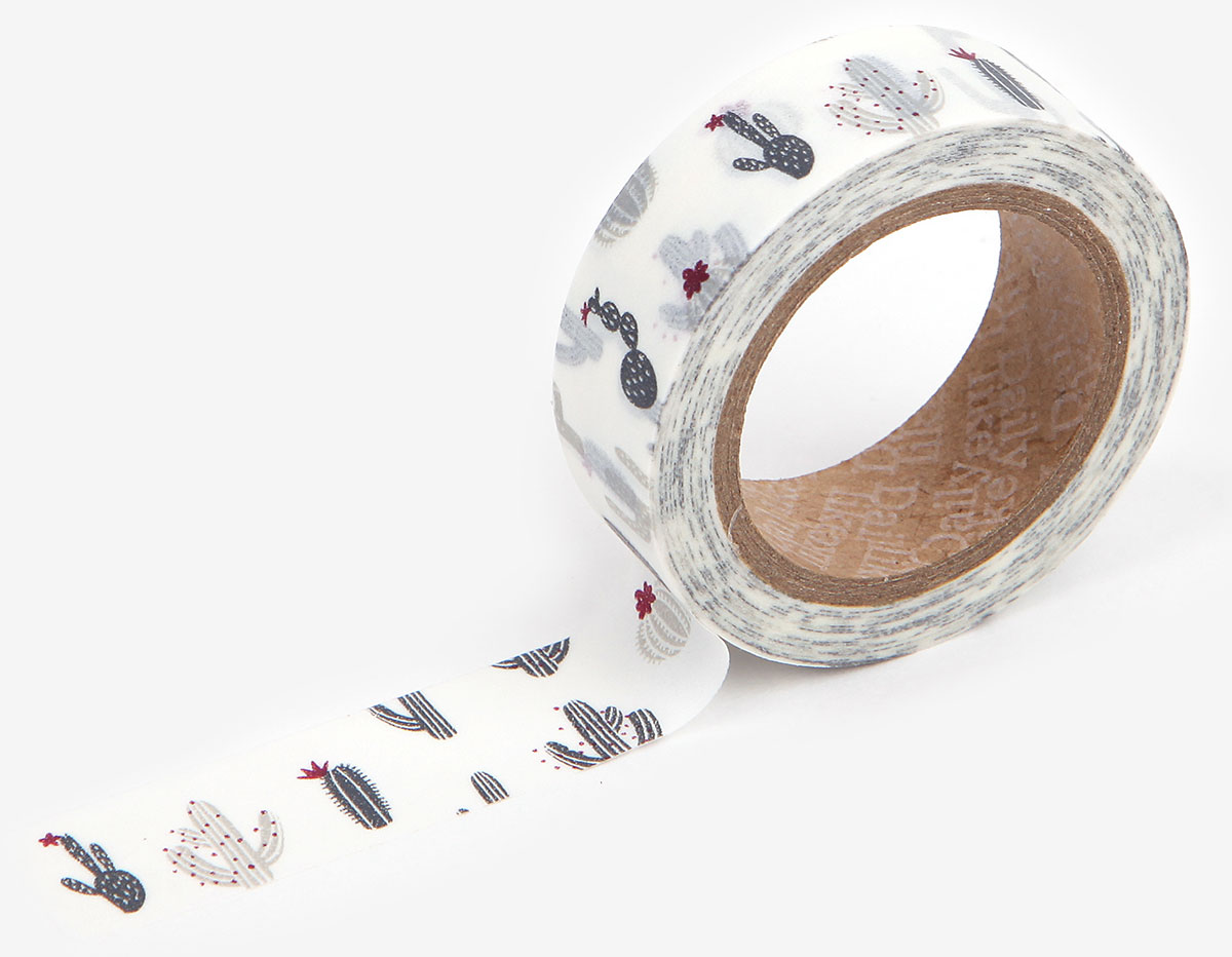 DMT1S52 Cinta adhesiva masking tape washi cactus Dailylike