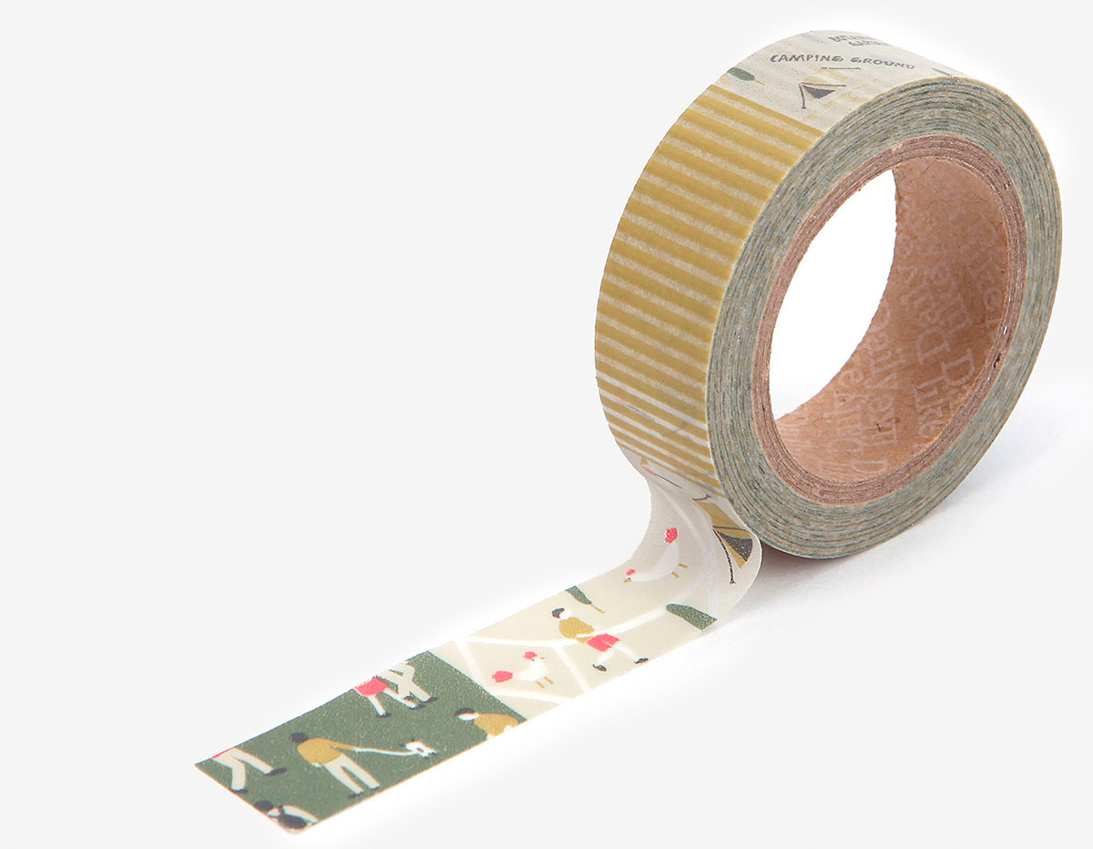 DMT1S70 Cinta adhesiva masking tape washi camping map Dailylike