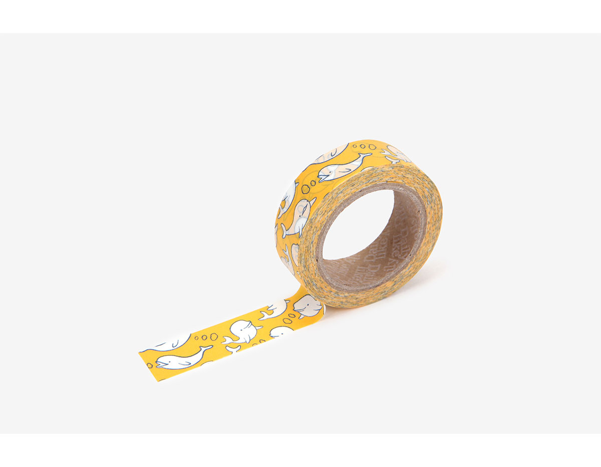 DMT1S89 Cinta adhesiva masking tape washi beluga Dailylike