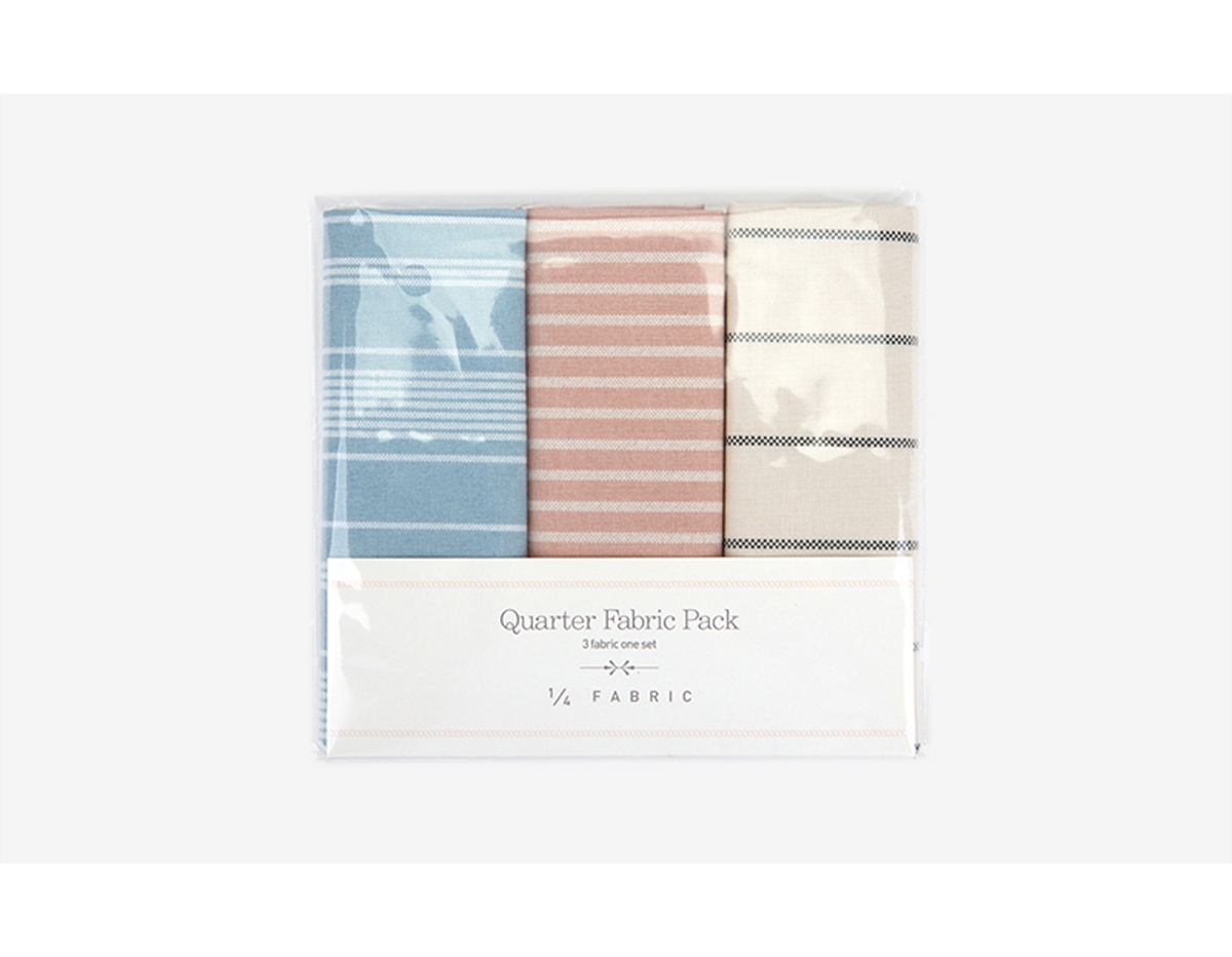 DQF98 Set 3 telas precortadas quarter pack de algodon creamy line Dailylike