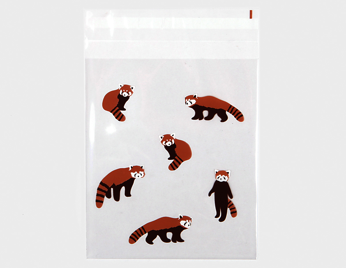 DSBM01 Enveloppes plastique transparent lesser panda Dailylike