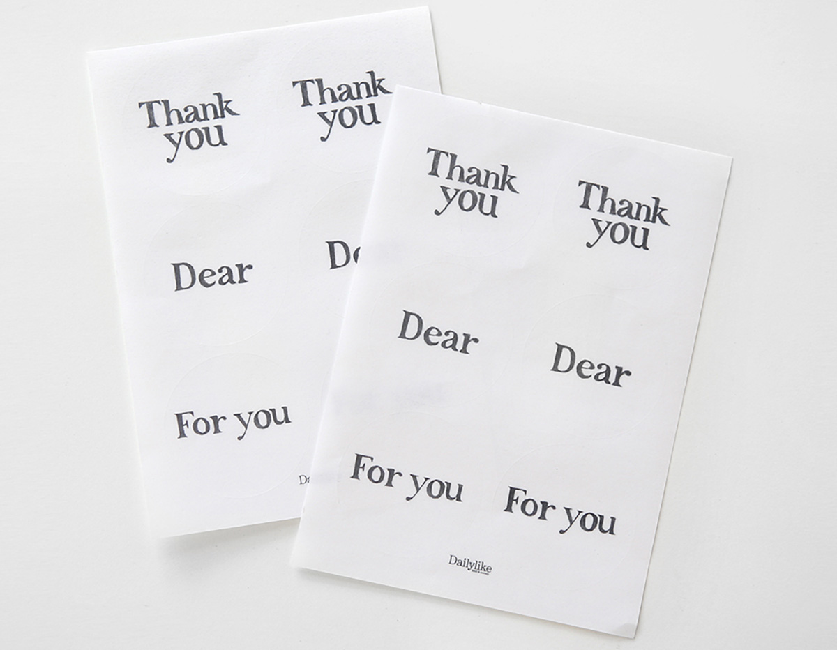 DTS01 Etiquettes papier adhesives message designs assortis Dailylike