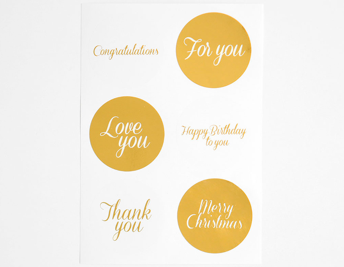 DTS05 Etiquettes papier adhesives message or designs assortis Dailylike