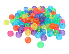 E3701-MM-S1000 Perles cassis en plastique multicolore mat vif diam 9mm 1000u aprox trou de 4mm Innspiro - Article