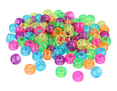 E3701-MP-B400 Perles cassis en plastique multicolore pailletees diam 9mm 400u aprox trou de 4mm Innspiro - Article