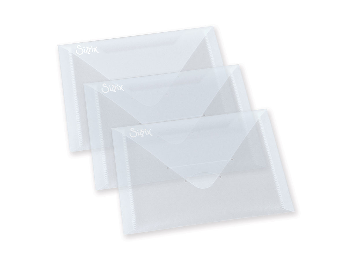 E654452 Enveloppes de plastique translucides pour emmagasiner Sizzix