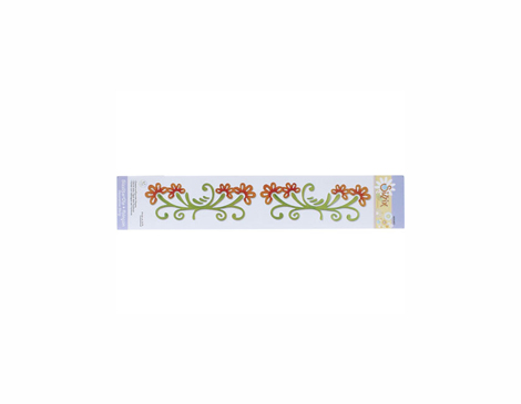 E655957 Matrice de decoupe Bande decorative Sizzlits Fleurs avec tiges guirlande Sizzix