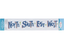 E656039 Matrice de decoupe Bande decorative Sizzlits Phrase Nord Sud Est Ouest Sizzix - Article