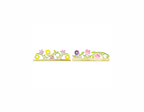 E658073 SIZZLITS Tiras Decorativas-FLOWERS VINES AND TREES-bordes tarjeta flores by SCRAPPY CAT articulo essential Sizzix