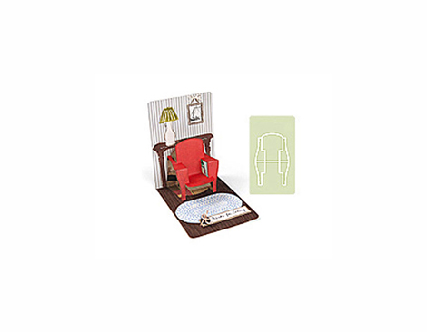 E658370 POP N CUTS INSERT-HOUSE HOME-Chair 3-D (Pop-Up) BY KAREN BURNISTON Sizzix