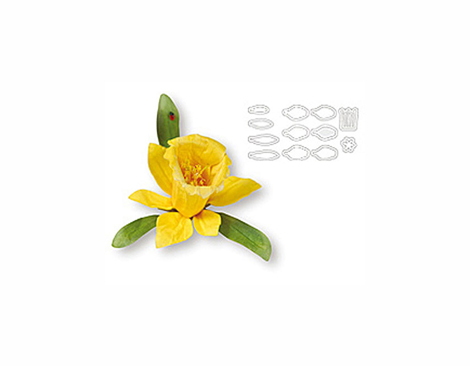 E658414 THINLITS-FLOWERS TREES VINES-Flower Daffodil BY SUSAN TIERNEY COCKBURN Sizzix