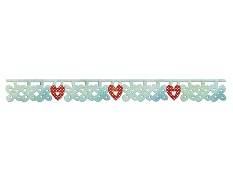 E658918 Bandes decoratives SIZZLITS Flower heart charms by Laced with love by Scrappy Cat Sizzix