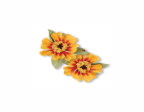 E659265 THINLITS-FLOWERS VINES AND TREES- Set 7PK-Flower Zinnia by SUSAN TIERNEY - COCKBURN Sizzix