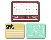 E659755 THINLITS-LIFE MADE SIMPLE- Set 3PK- Smile for the Camera by RACHAEL BRIGHT Sizzix - Ítem