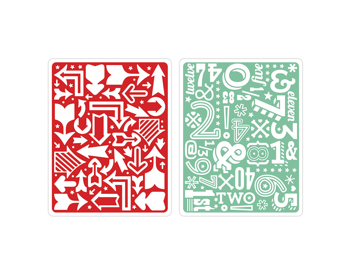 E659903 Set placas textura TEXTURED IMPRESSIONS Arrows numbers by Lori Whitlock Sizzix