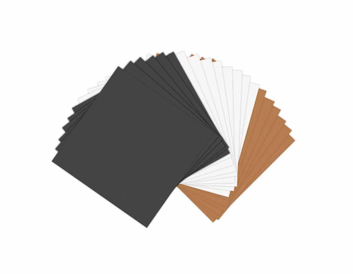 E661146 Set 20 papeles imitacion piel colores basicos surtidos Sizzix
