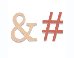 E661751 Matrice de decoupe BIGZ Ampersand Hashtag by My Life Handmade Sizzix - Article