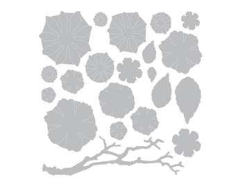 E661806 Set 21 troqueles THINLITS Small tattered floral by Tim Holtz Sizzix - Ítem2