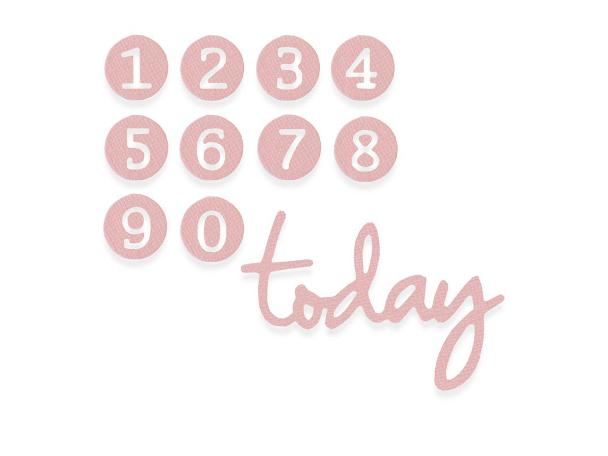 E662577 Set 11 troqueles THINLITS Dainty Birthday Numbers by Debi Potter Sizzix