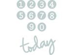 E662577 Set 11 troqueles THINLITS Dainty Birthday Numbers by Debi Potter Sizzix - Ítem2