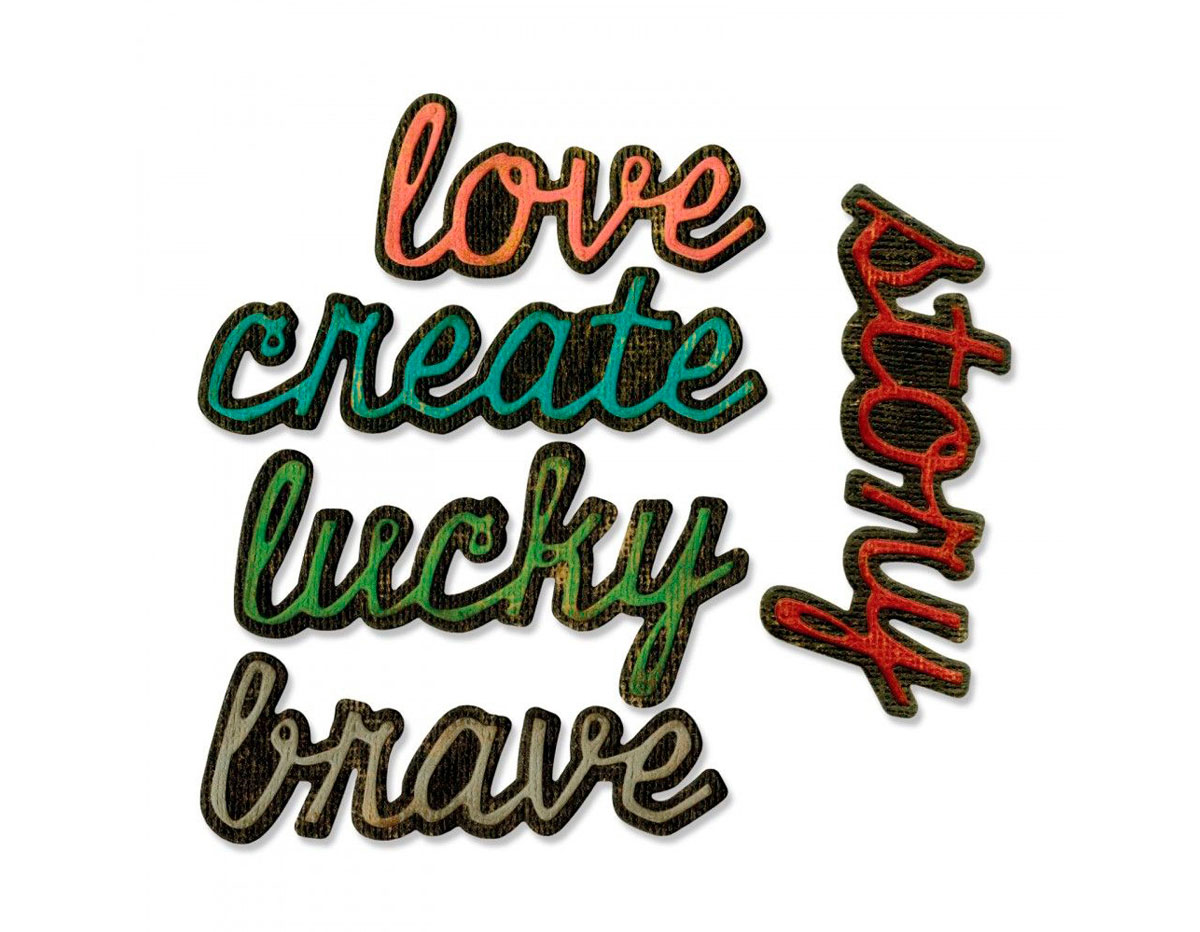 E662684 Set 10 troqueles THINLITS Cut words by Tim Holtz Sizzix