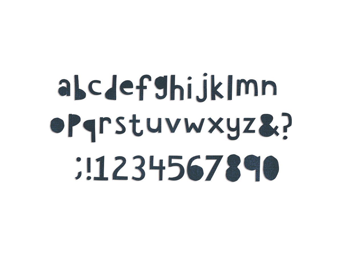 E662708 Troquel BIGZ XL Alphabet cutout lower by Tim Holtz Sizzix