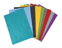 E663008 Set 10 laminas fieltro acrilico colores fuertes surtidos A4 2mm Sizzix - Ítem