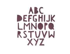 E663073 Set 76 troqueles THINLITS Alphanumeric cutout upper by Tim Holtz Sizzix - Ítem