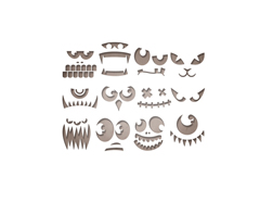 E663090 Set 12 troqueles THINLITS Frightening faces by Tim Holtz Sizzix - Ítem