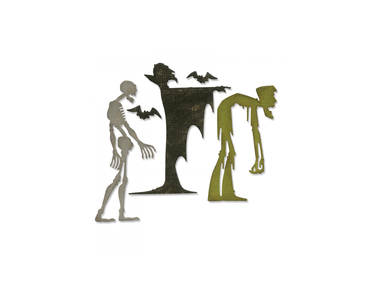 E663091 Set 4 troqueles THINLITS Ghoulish by Tim Holtz Sizzix